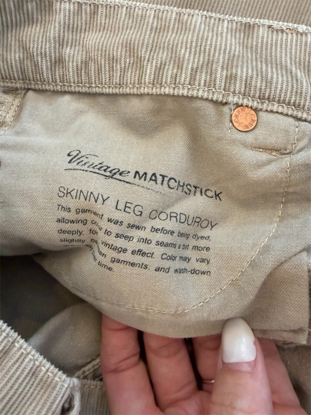 J. Crew Women's Straight Leg Corduroy Jeans in Light Tan - Picture 3 of 7